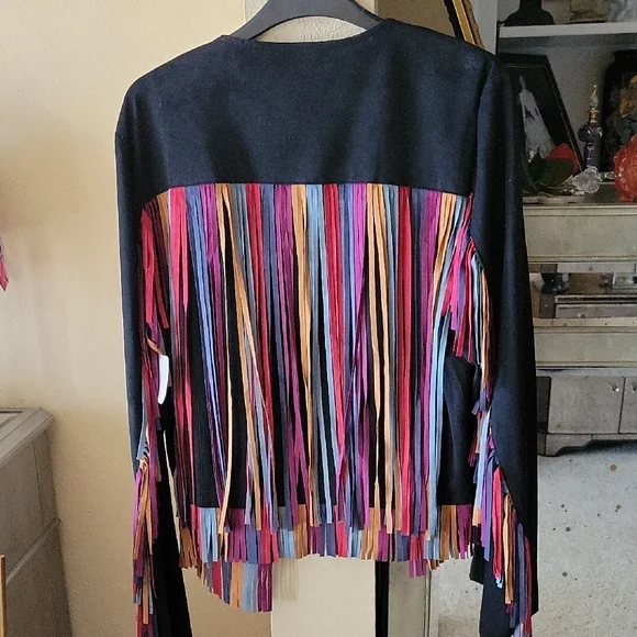 Colorful Fringe Women's Jacket - Picture 2 of 3